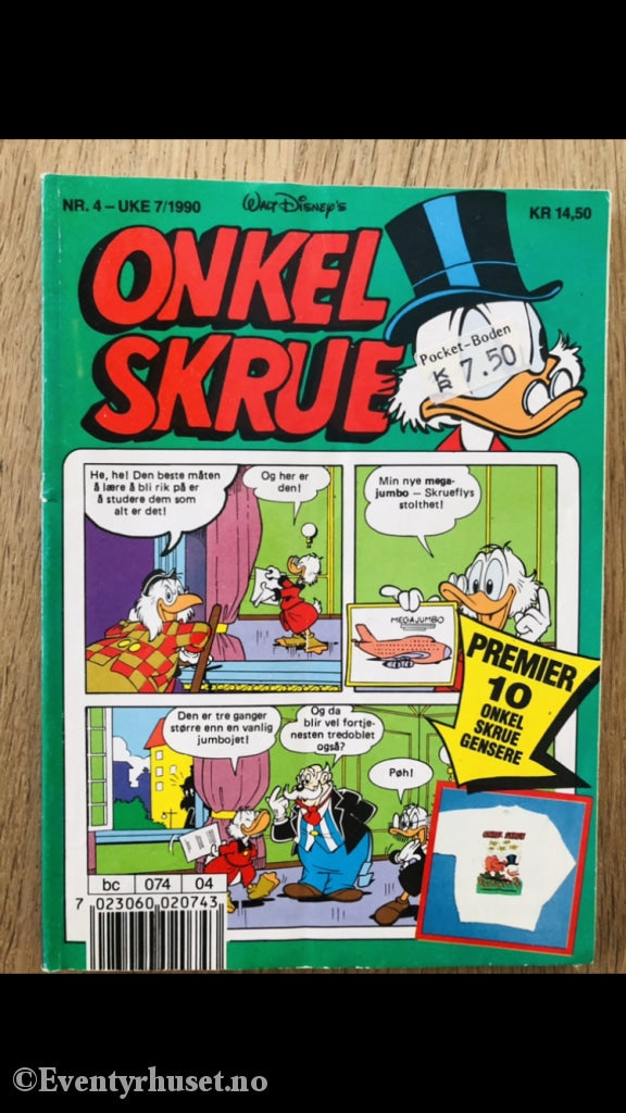 Onkel Skrue Månedsblad. 1990/04. Tegneserieblad