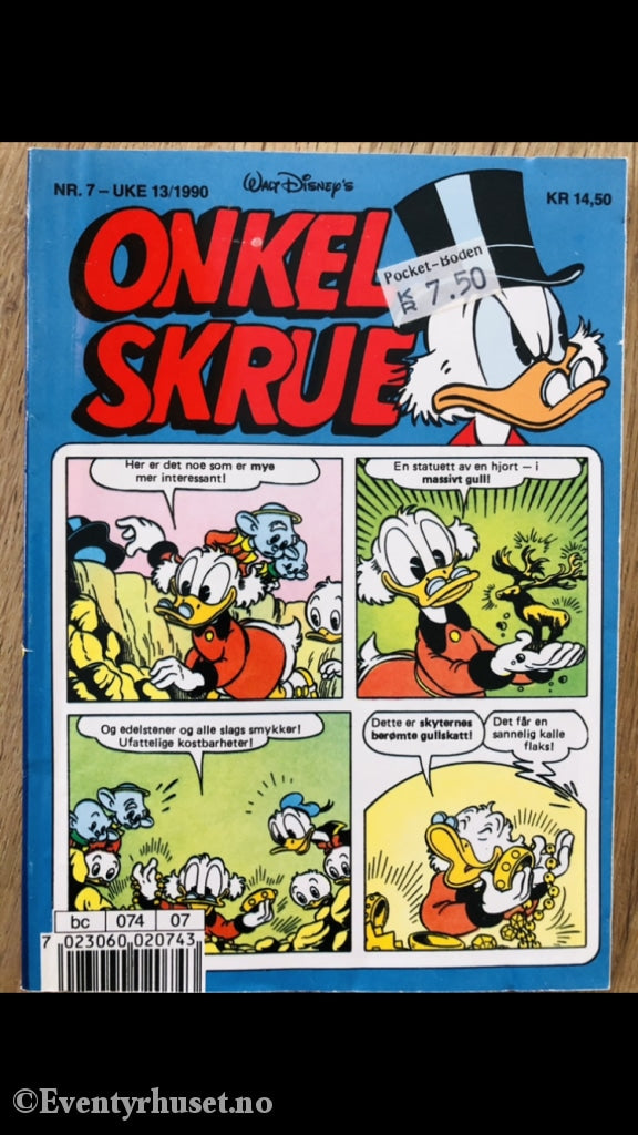 Onkel Skrue Månedsblad. 1990/07. Tegneserieblad