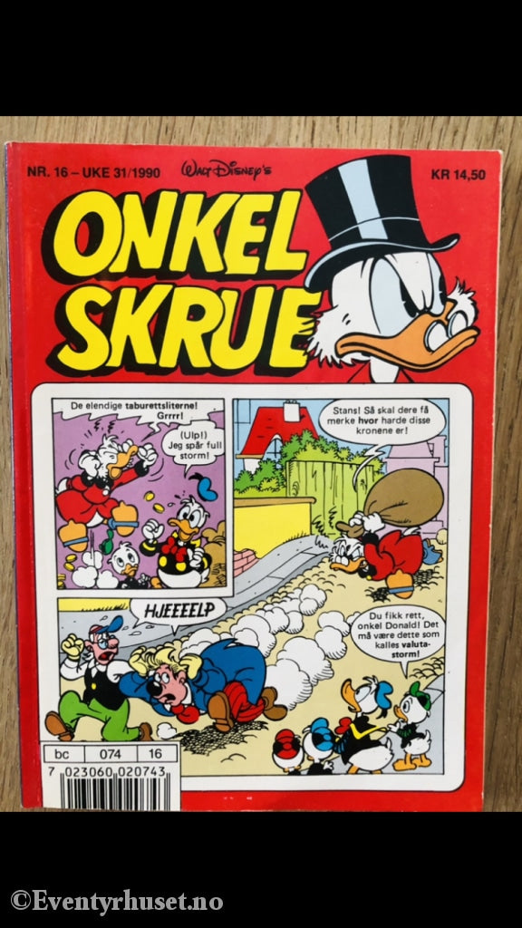 Onkel Skrue Månedsblad. 1990/16. Tegneserieblad