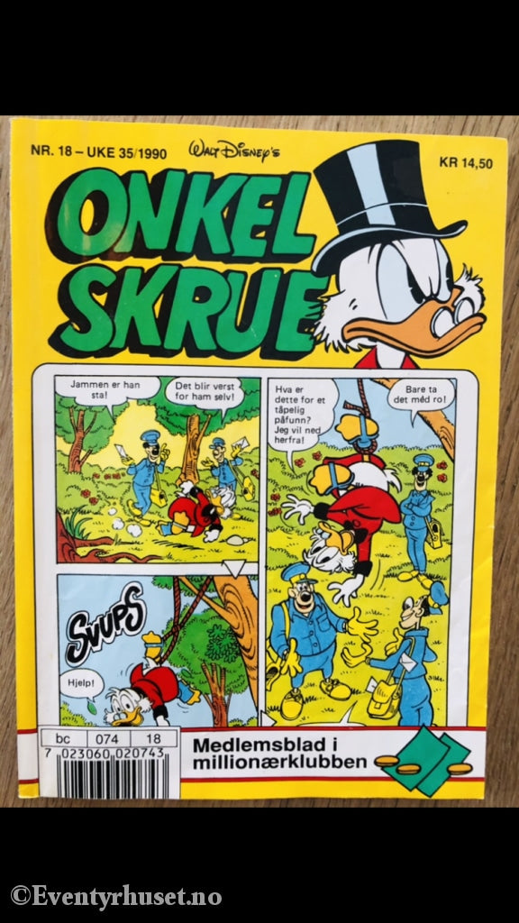 Onkel Skrue Månedsblad. 1990/18. Tegneserieblad
