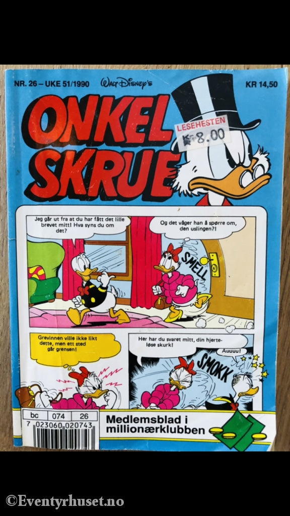 Onkel Skrue Månedsblad. 1990/26. Tegneserieblad