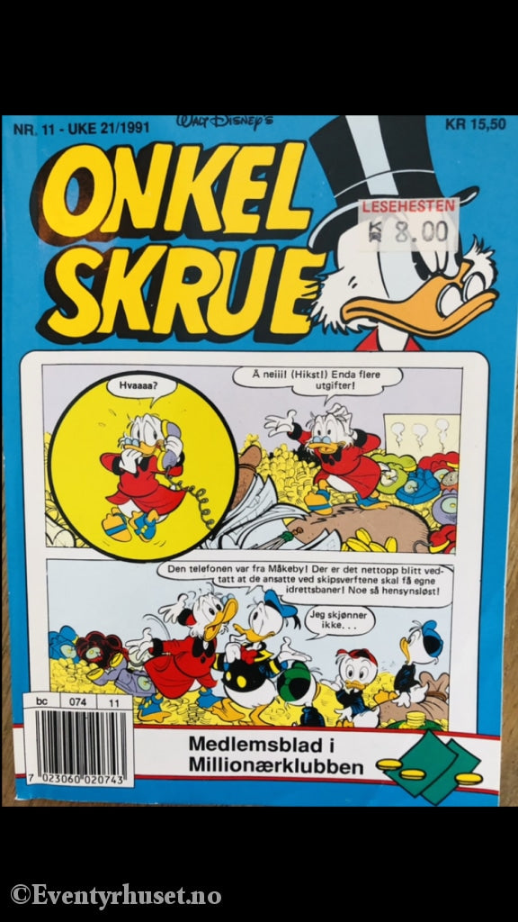 Onkel Skrue Månedsblad. 1991/11. Tegneserieblad