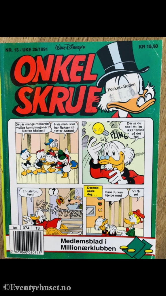 Onkel Skrue Månedsblad. 1991/13. Tegneserieblad