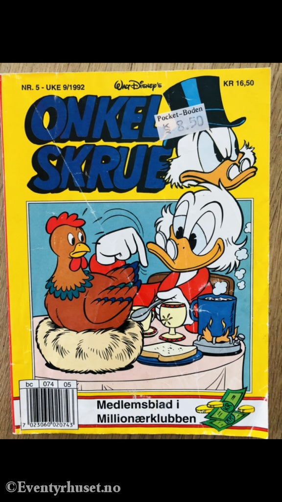 Onkel Skrue Månedsblad. 1992/05. Tegneserieblad
