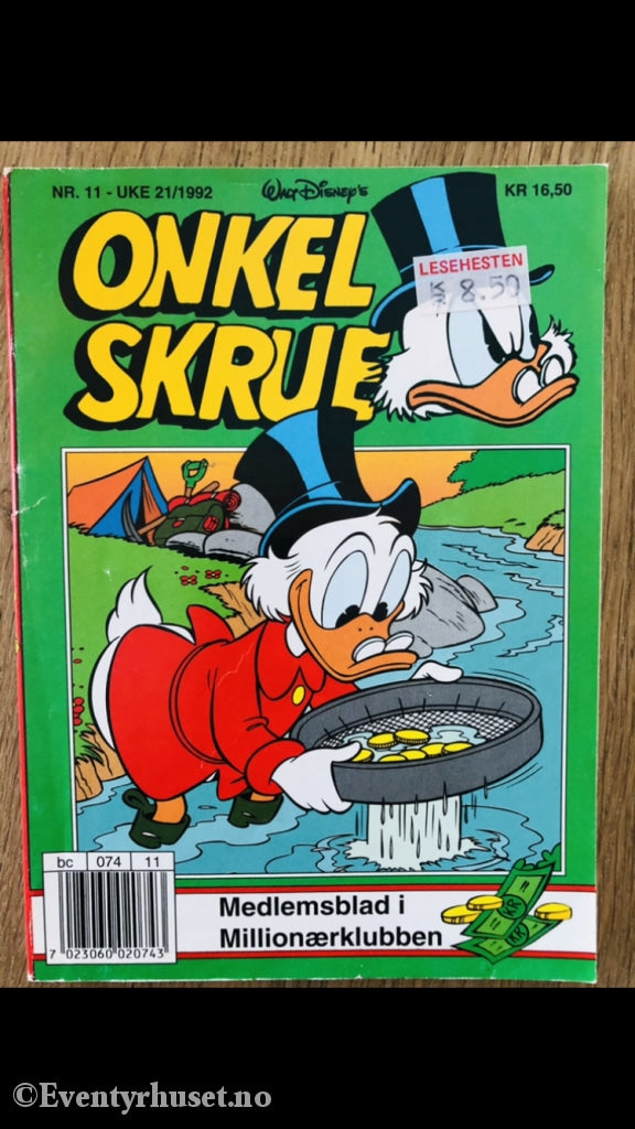 Onkel Skrue Månedsblad. 1992/11. Tegneserieblad