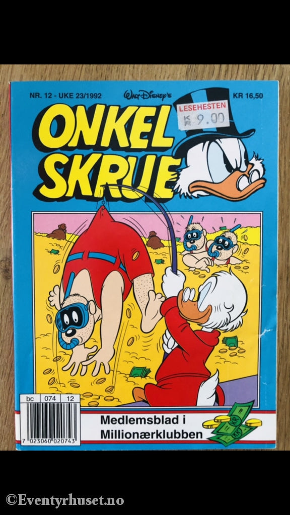 Onkel Skrue Månedsblad. 1992/12. Tegneserieblad
