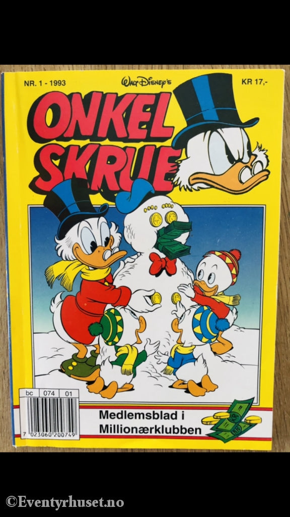 Onkel Skrue Månedsblad. 1993/01. Tegneserieblad