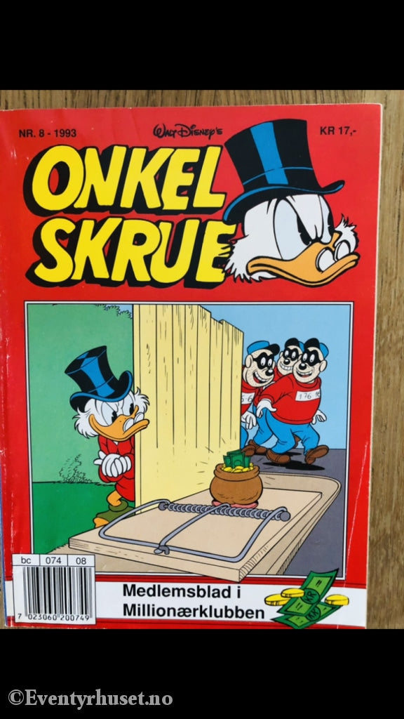 Onkel Skrue Månedsblad. 1993/08. Tegneserieblad