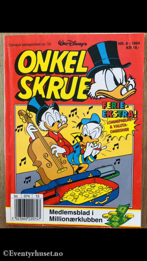 Onkel Skrue Månedsblad. 1994/08. Tegneserieblad
