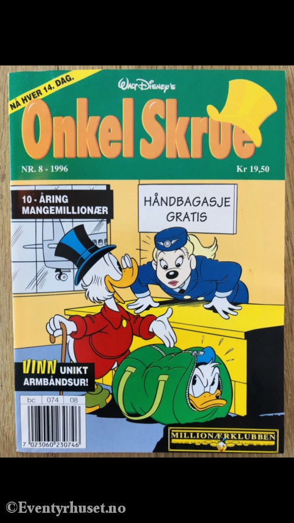 Onkel Skrue Månedsblad. 1996/08. Tegneserieblad