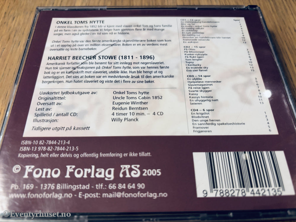 Onkel Toms Hytte. 2003. Lydbok på CD.