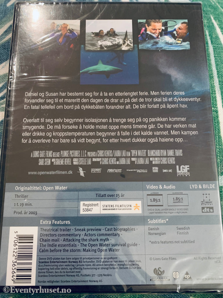 Open Water. 2003. Dvd. Ny I Plast! Dvd