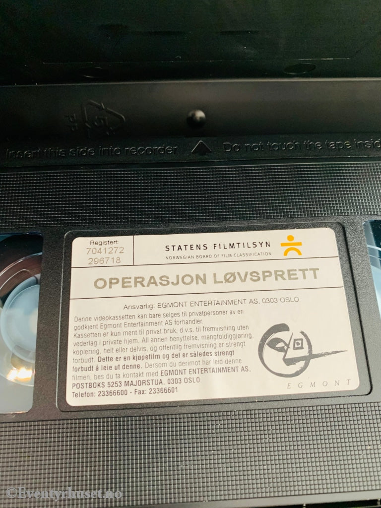 Operasjon Løvsprett (Norske Klassikere). 1962. Vhs. Vhs
