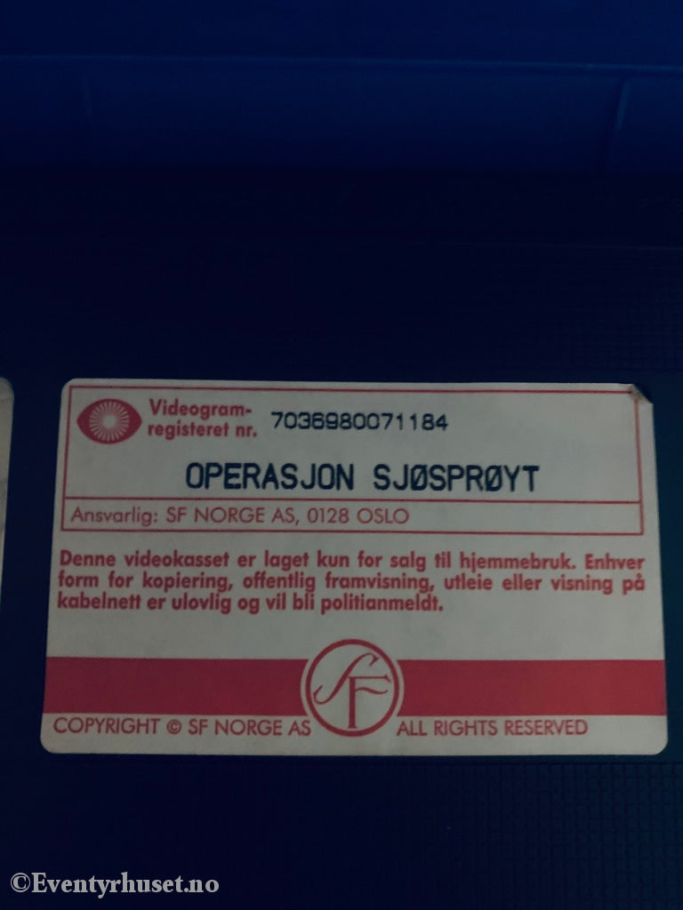 Operasjon Sjøsprøyt (Norske Klassikere). 1964. Vhs. Vhs