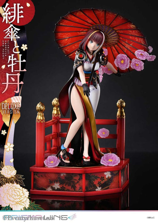 Original Illustration by Fuzichoco Prisma Wing PVC Statue 1/7 Scarlet Umbrella And Peony Deluxe Version 32 cm Manga &
