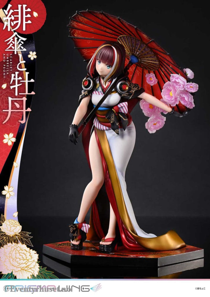 Original Illustration by Fuzichoco Prisma Wing PVC Statue 1/7 Scarlet Umbrella And Peony Deluxe Version 32 cm Manga &
