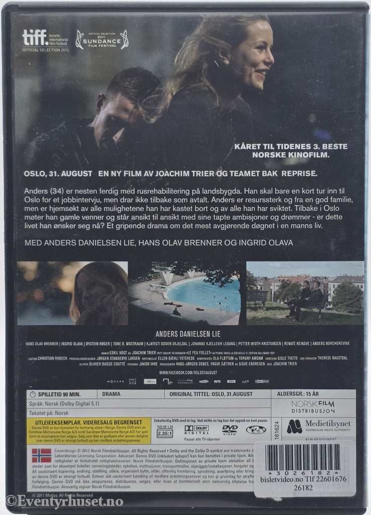 Oslo, 31. august. 2011. DVD.