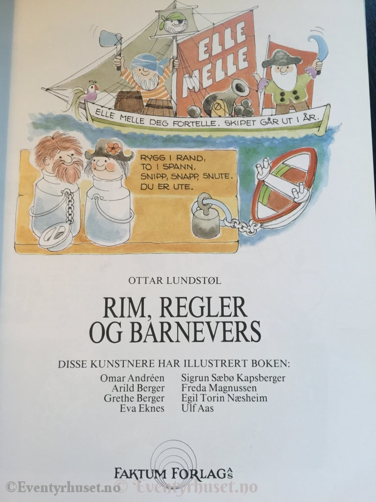 Ottar Lundstøl. Rim Regler Og Barnevers. 1994 (1987). Barnevers