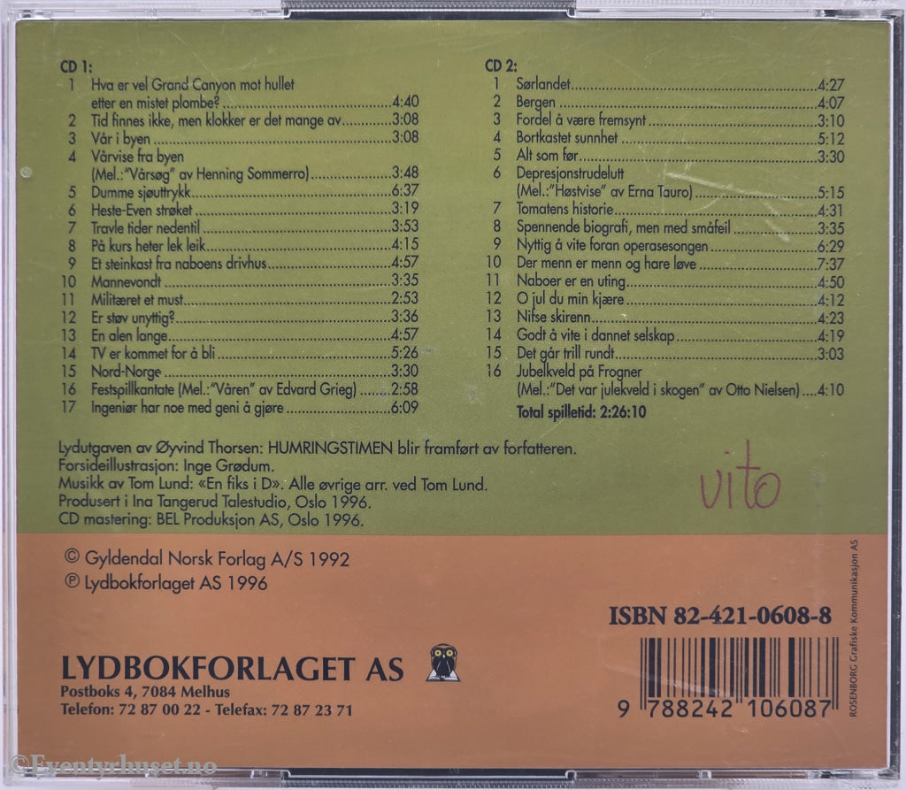 Øyvind Thorsen. 1997. Humringstimen. Lydbok på CD.