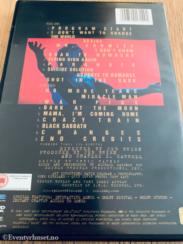 Ozzy Osbourne: Live & Loud (1993). DVD