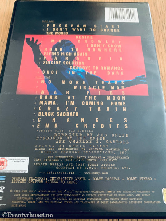 Ozzy Osbourne: Live & Loud (1993). DVD