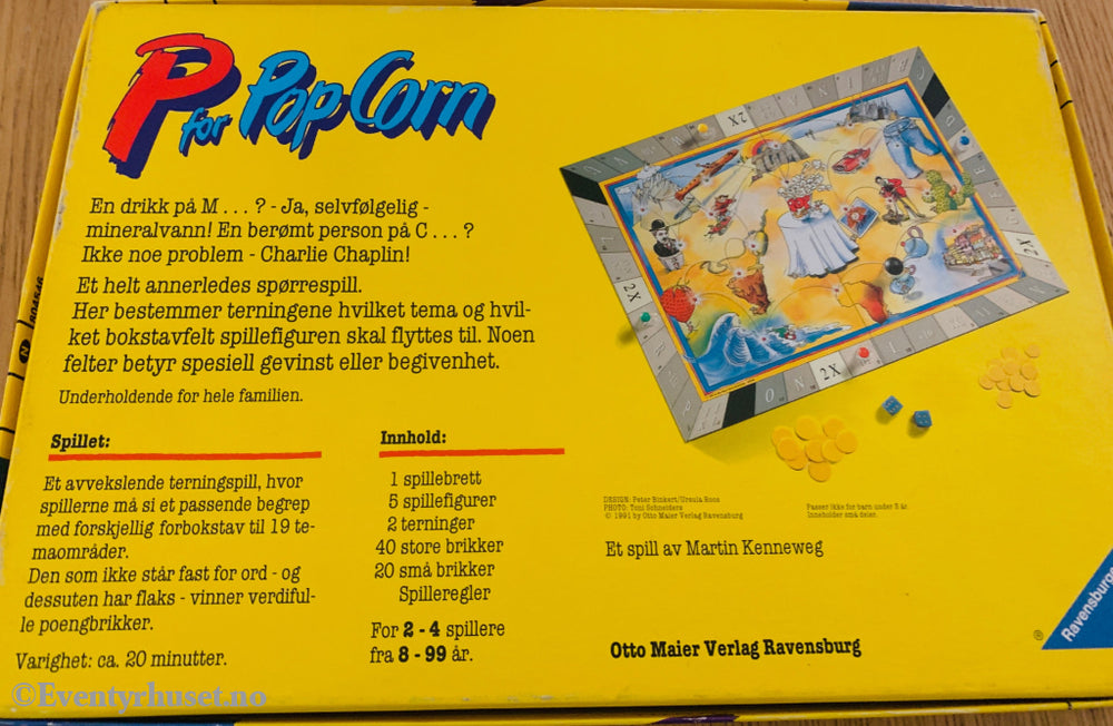 P for PopCorn (1980-tallet) . Brettspill.