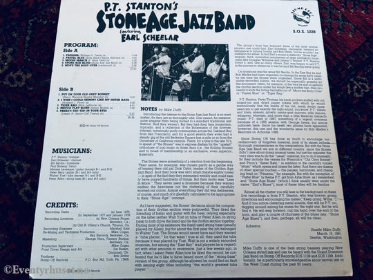 P.T. Stanton's Stone Age Jazz Band - Featuring Earl Scheelar. LP.