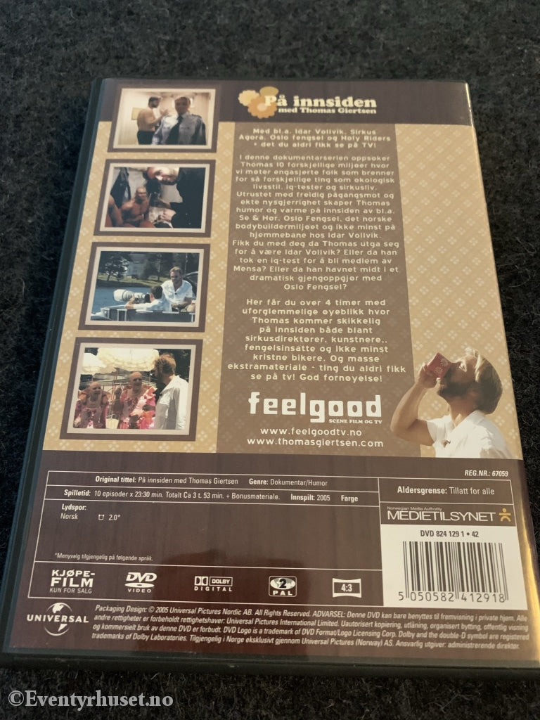 På Innsiden Med Thomas Gjertsen. 2005. Dvd. Dvd