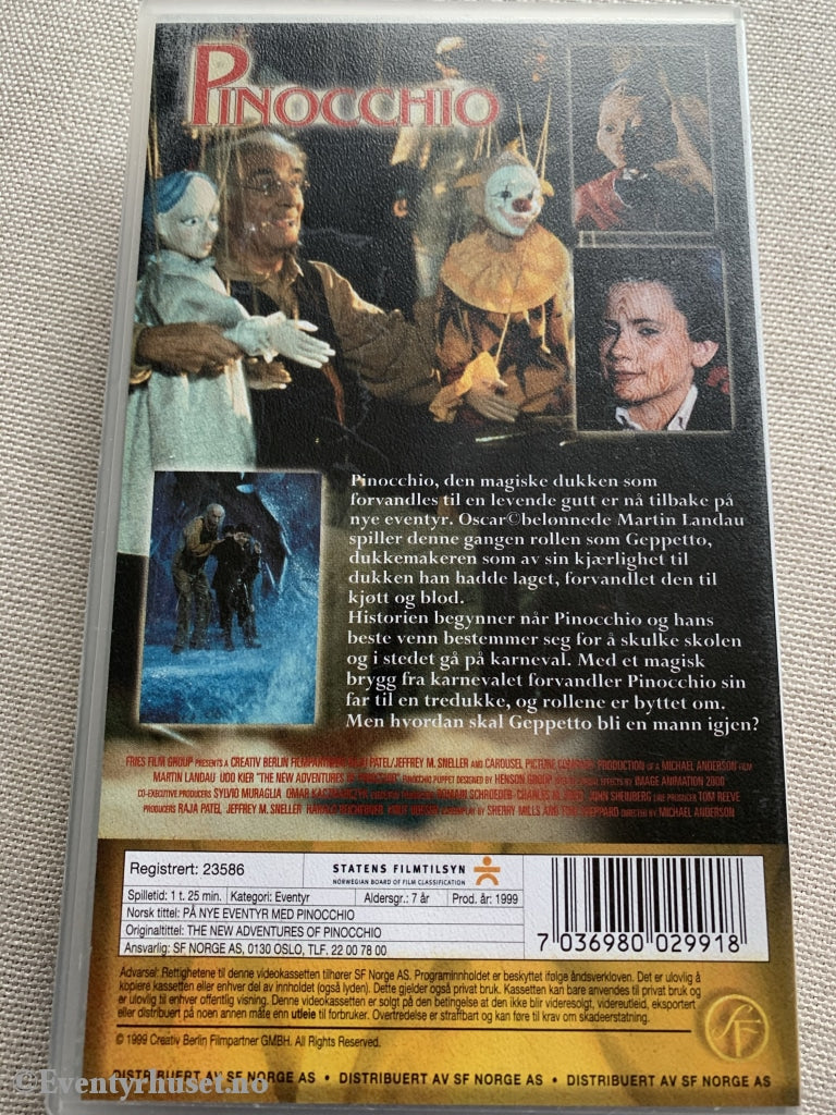 På Nye Eventyr Med Pinocchio. 1999. Vhs. Vhs