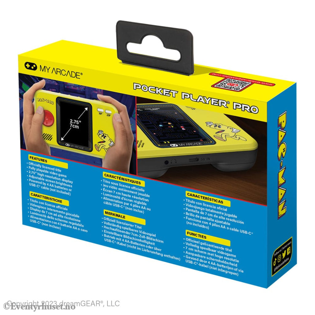 Pac-Man Portable Gaming System Pocket Player Pro Home & Gifts
