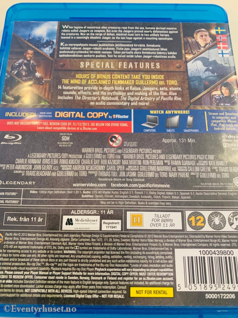 Pacific Rim. 2013. Blu-Ray. Blu-Ray Disc