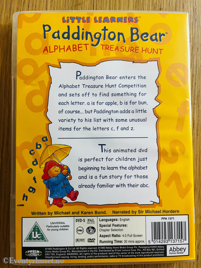 Paddington Bear: Alphabet Treasure Hunt 2004 DVD