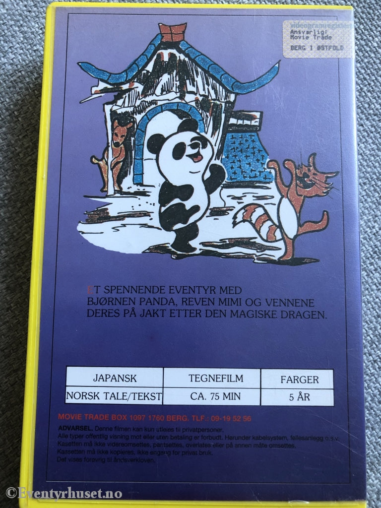 Panda Og Den Magiske Dragen. Vhs Big Box.