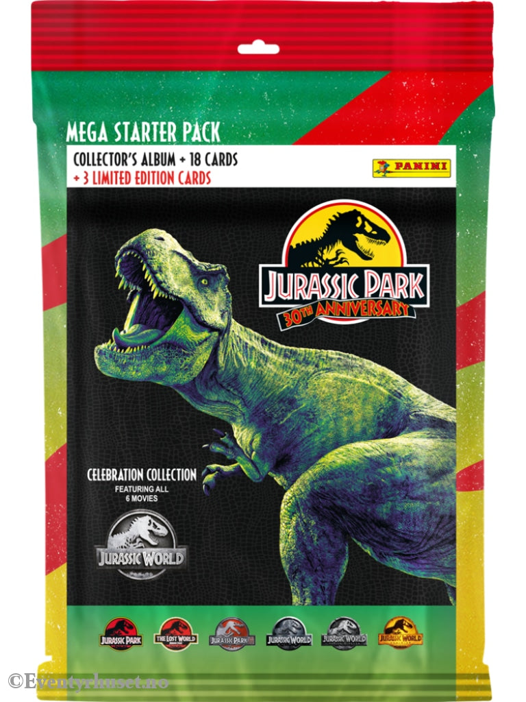 Panini Jurassic Park 30Th Anniversary Samlealbum Og Samlekort. Startpakke. Ny Uåpnet! Samlekort