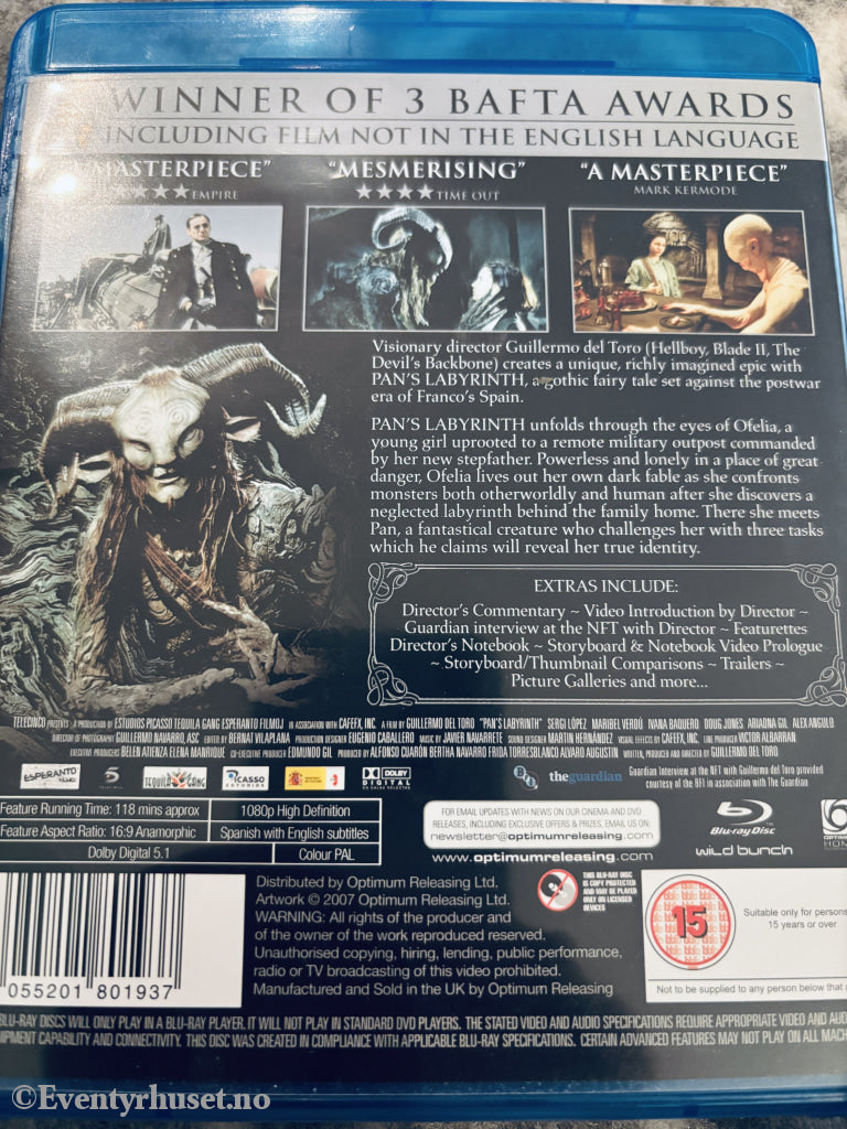 Pan's Labyrinth (El Laberinto del Fauno). Blu-ray.