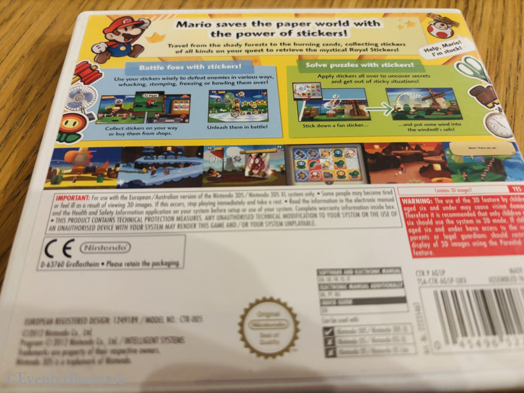 Paper Mario: Sticker Star . Nintendo 3DS.