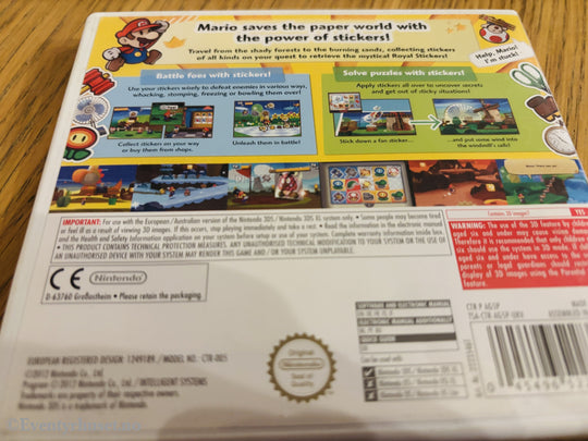Paper Mario: Sticker Star . Nintendo 3DS.