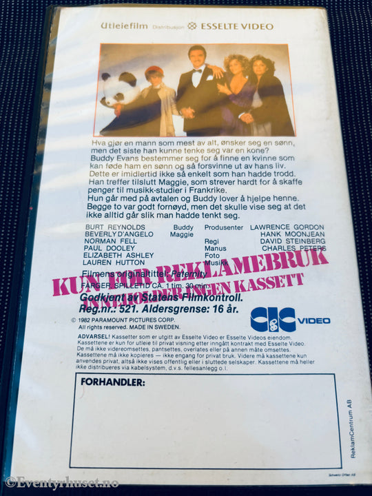 Pappa for enhver pris. 1982. VHS Big Box. VHS