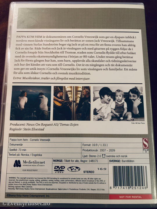 Pappa Kom Hem. DVD.