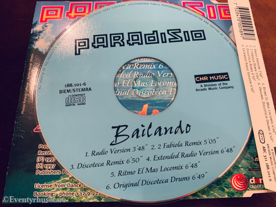 Paradisio. 1997. Bailando. Cd