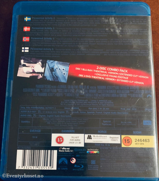 Paranormal Activity 2. 2010. Blu-Ray. Blu-Ray Disc