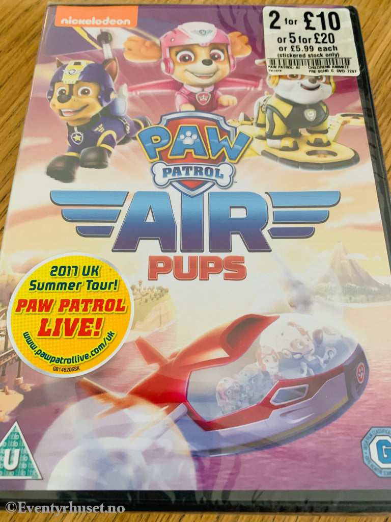 Paw Patrol – Air Pups . 2016 . DVD. Ny i plast!