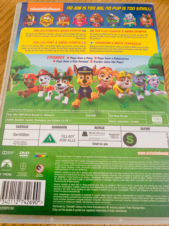 Paw Patrol: The Little Pony & Other Stories (2021). DVD. Egmont Film