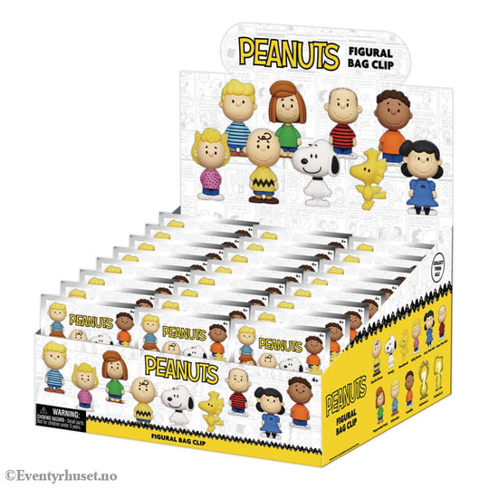 Peanuts 3D PVC Bag Clips Snoopy Series 1 Display (24) Fashion & Accessories