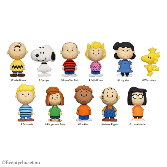 Peanuts 3D PVC Bag Clips Snoopy Series 1 Display (24) Fashion & Accessories