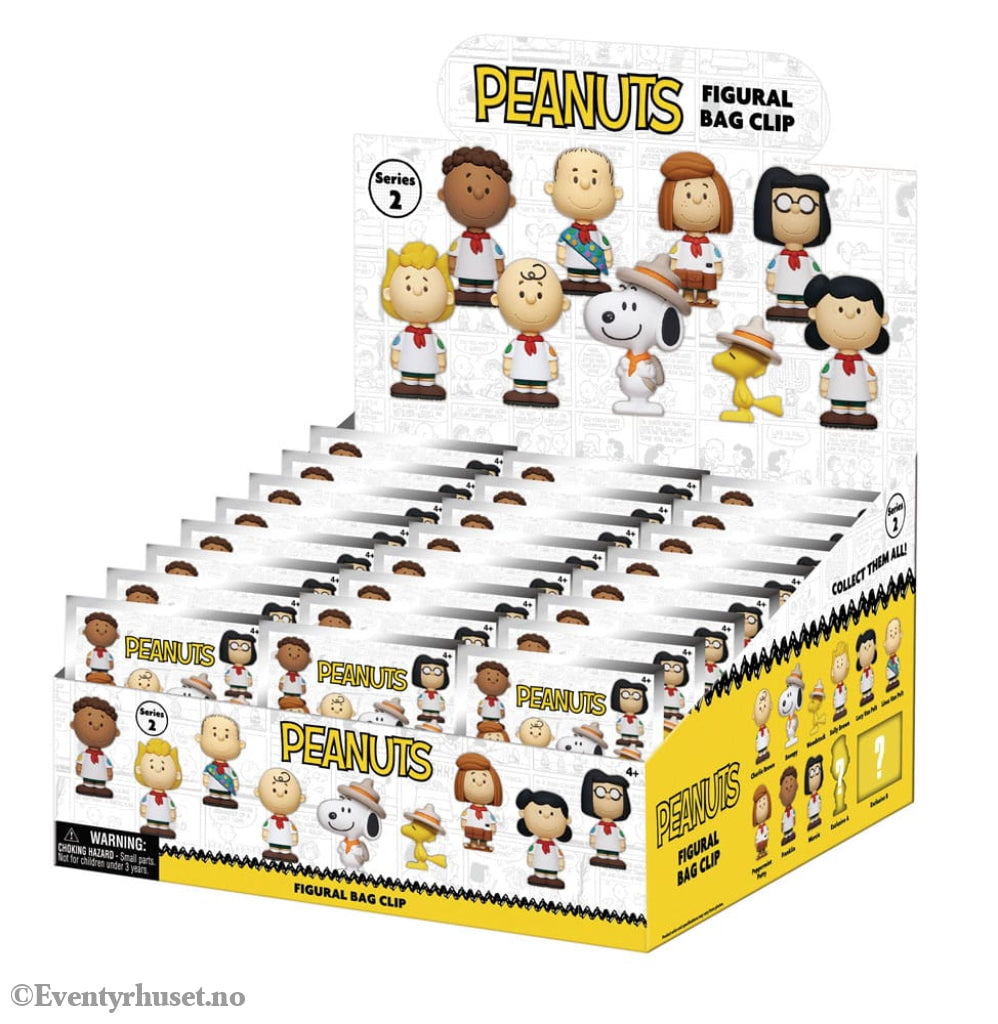 Peanuts 3D PVC Bag Clips Snoopy Series 2 Display (24) Fashion & Accessories