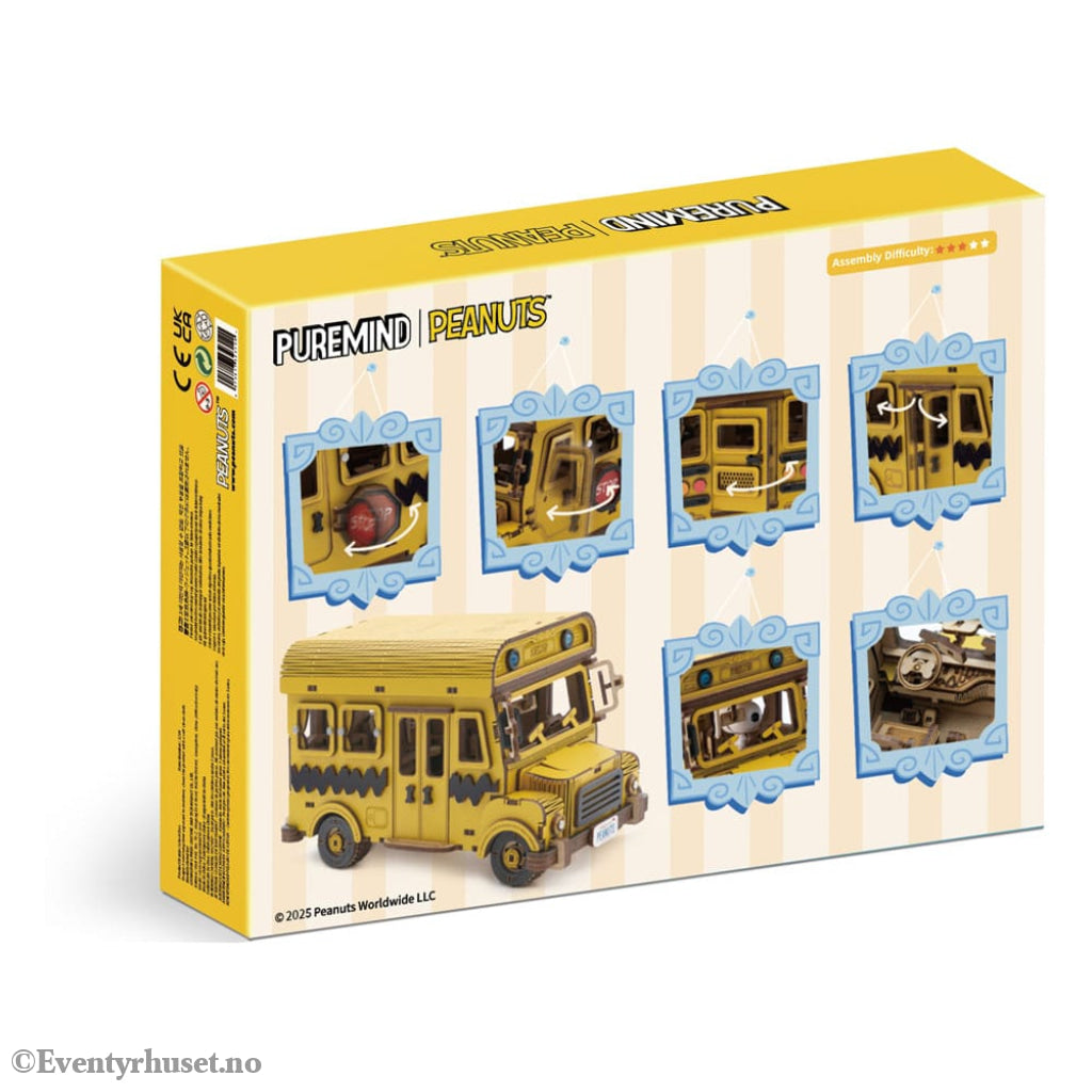 Peanuts Puremind Construction School Bus Toys