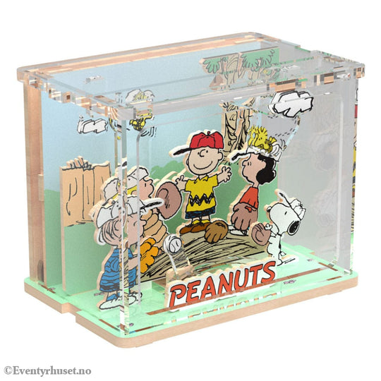 Peanuts Puremind DIY Construction Mini Scene Baseball Time Toys