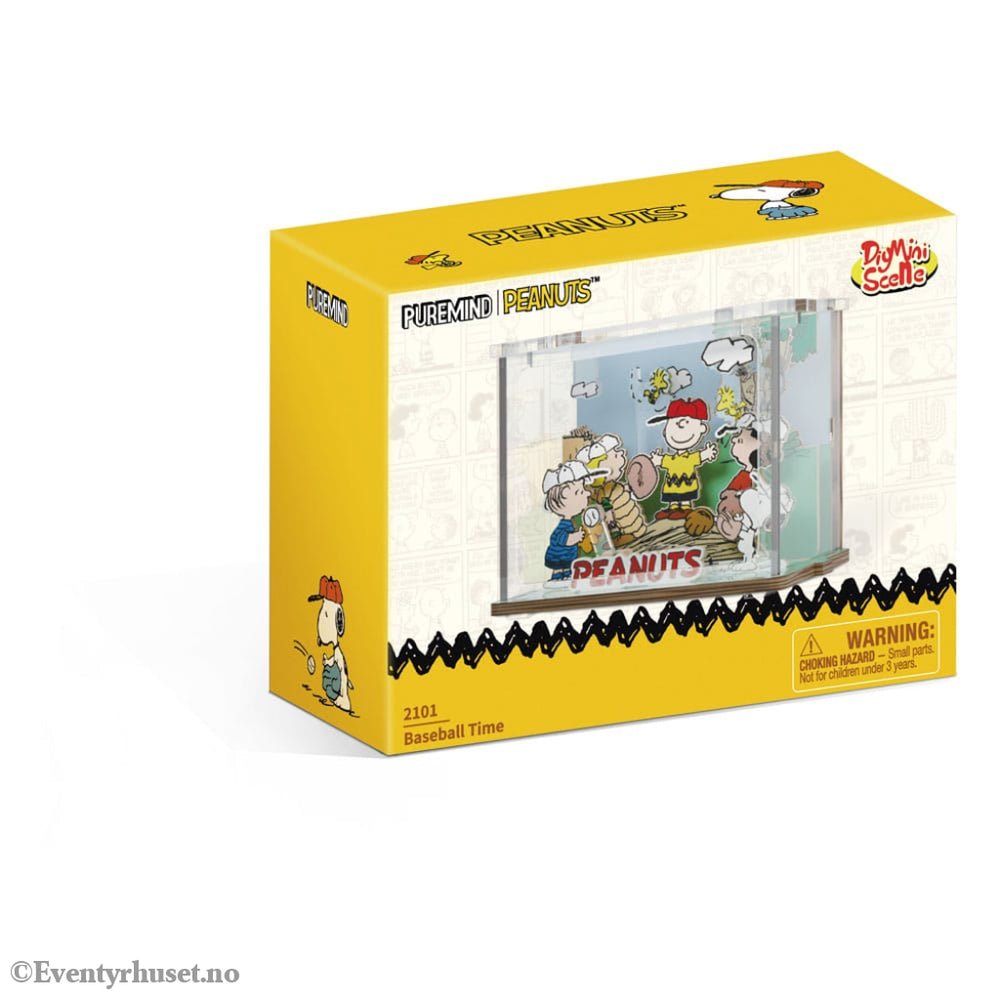 Peanuts Puremind DIY Construction Mini Scene Baseball Time Toys