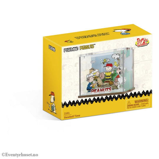 Peanuts Puremind DIY Construction Mini Scene Baseball Time Toys